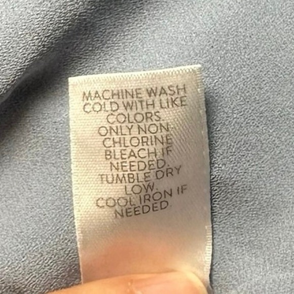 J Jill Wearever Shift Dress Women Size XL Blue Floral Ruffle Cottagecore Boho - Picture 11 of 12